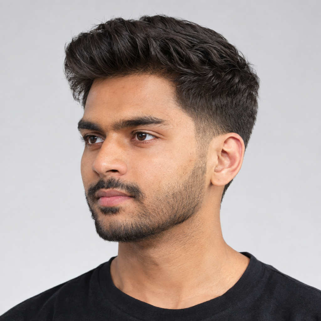 Low pompadour formal hairstyle for men