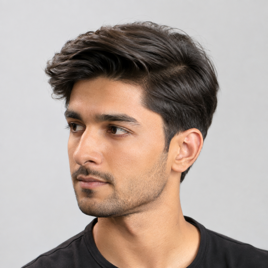 Scissor-cut gentleman formal hairstyle for men
