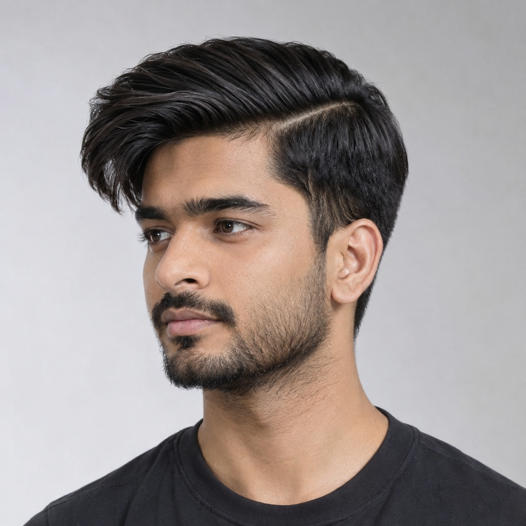 80/20 side-part formal hairstyle for men