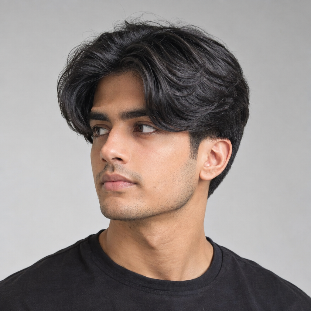 Tapered curtain formal hairstyle for men