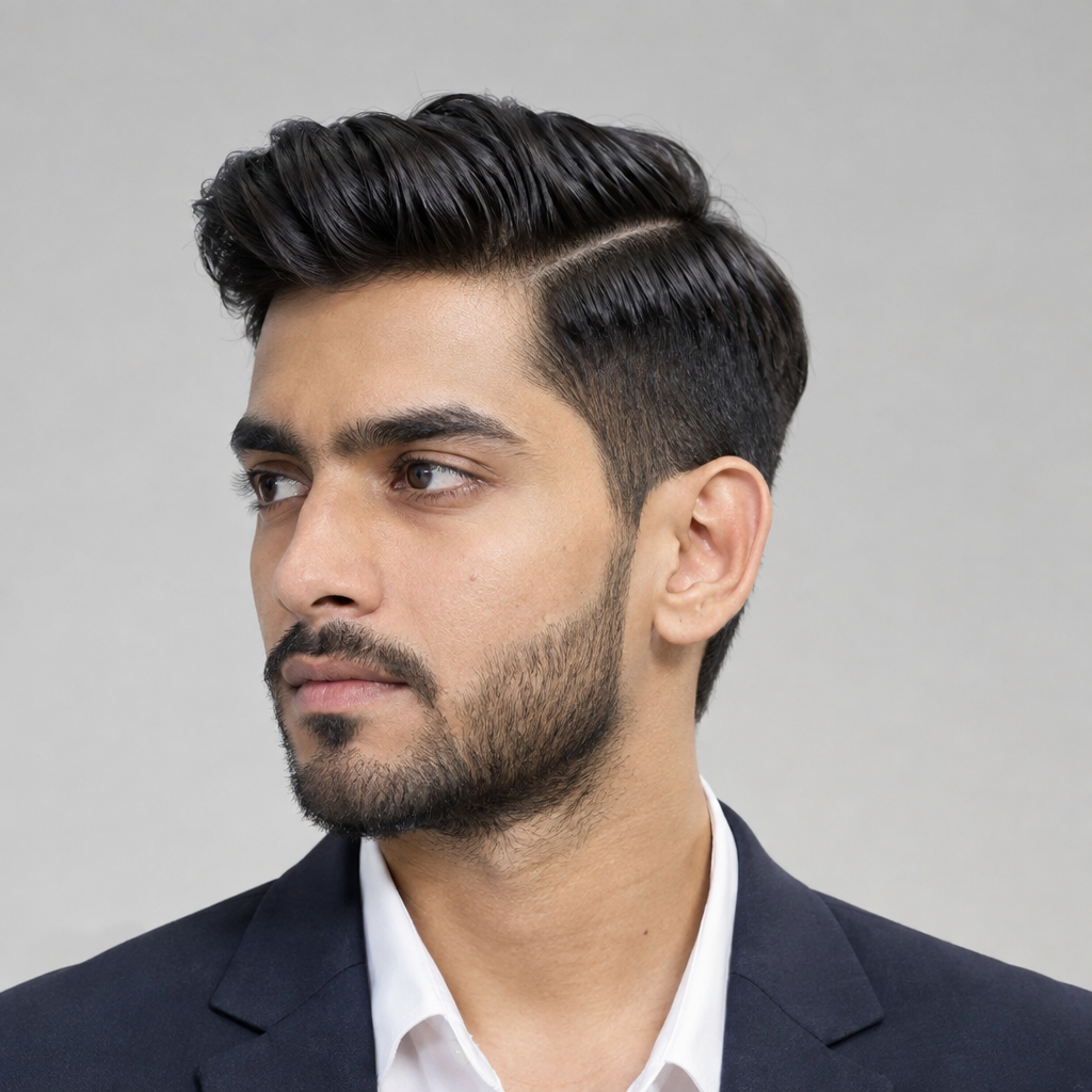 Executive contour professional hairstyle for men