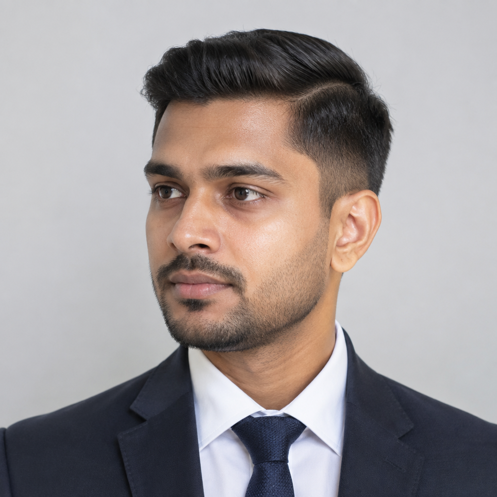 Businessman taper office hairstyle for Indian men