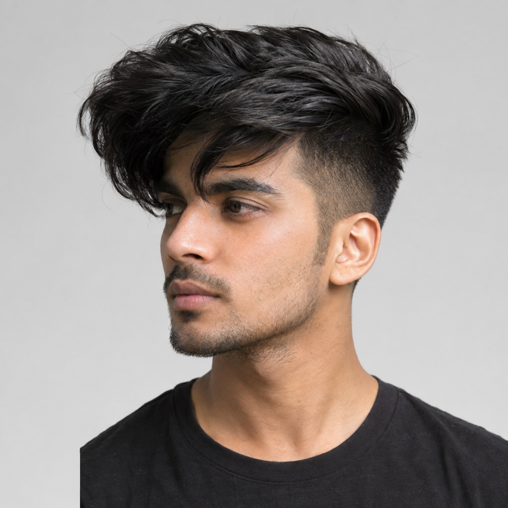 Long undercut hairstyle for men