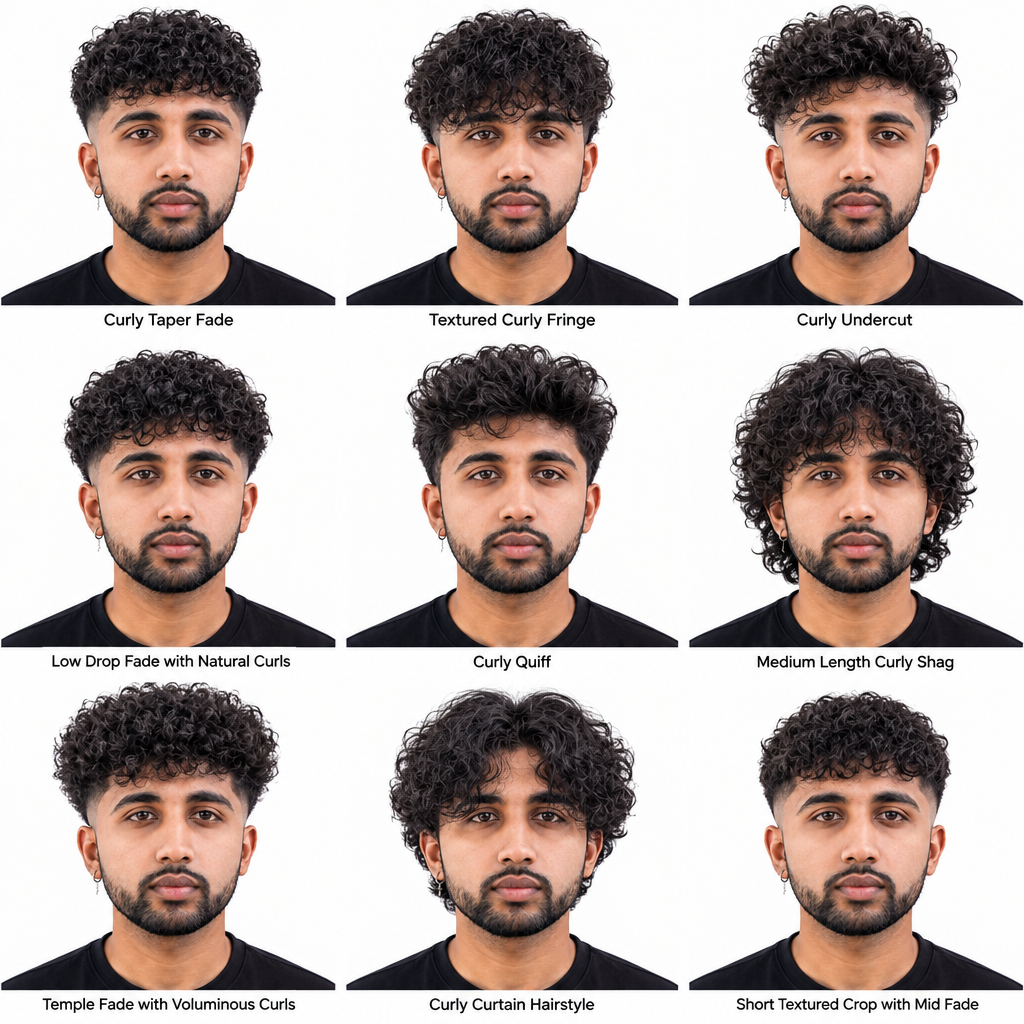 Nine AI-recommended hairstyles for this person