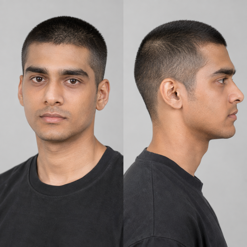 Short buzz cut hairstyle for men
