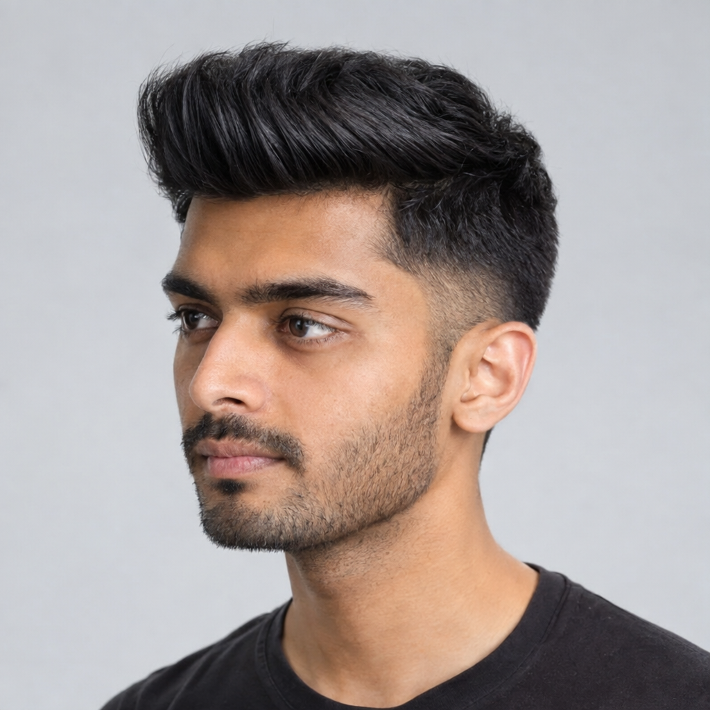 Short pompadour haircut for men