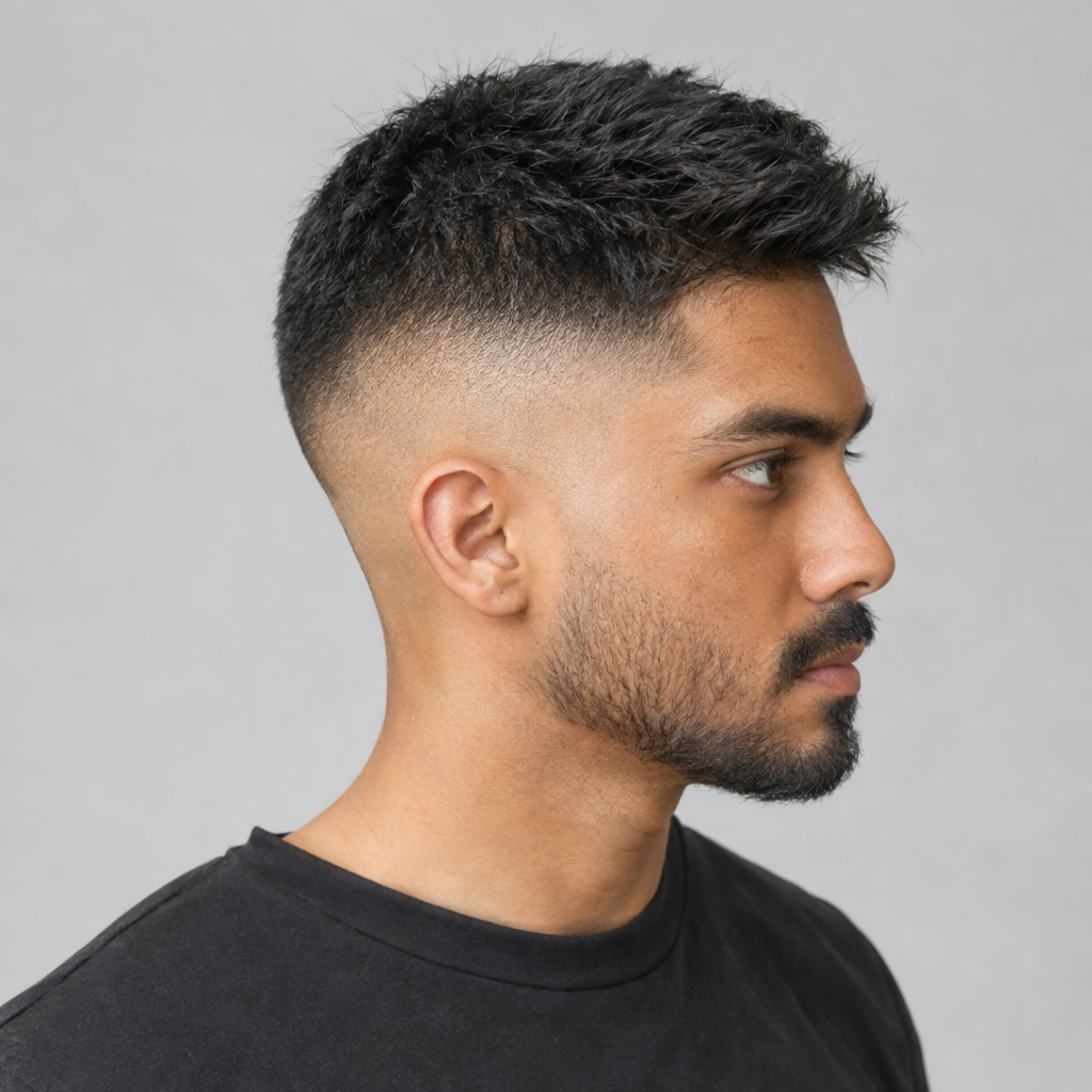 High fade short haircut for men