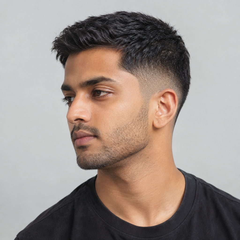 Taper fade short haircut for men