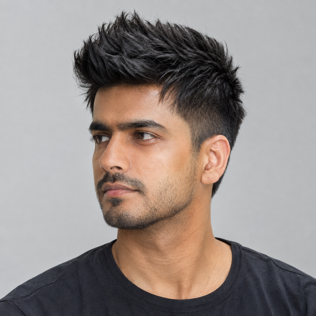 Short faux hawk hairstyle for men