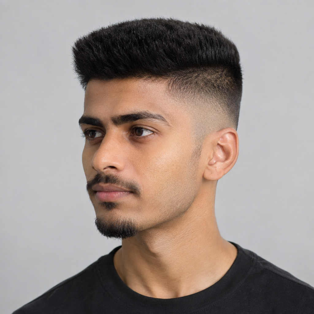 Short flat top haircut for men