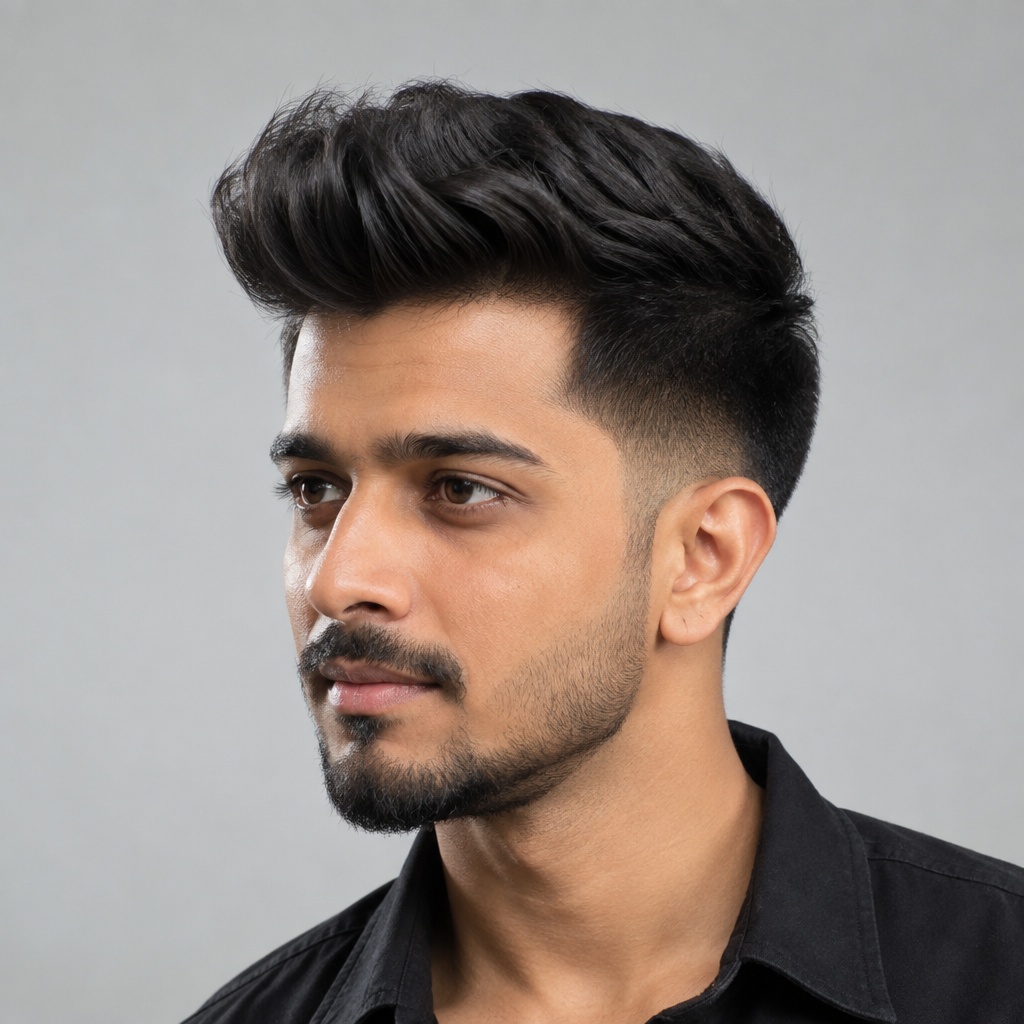 Modern pompadour hairstyle for men