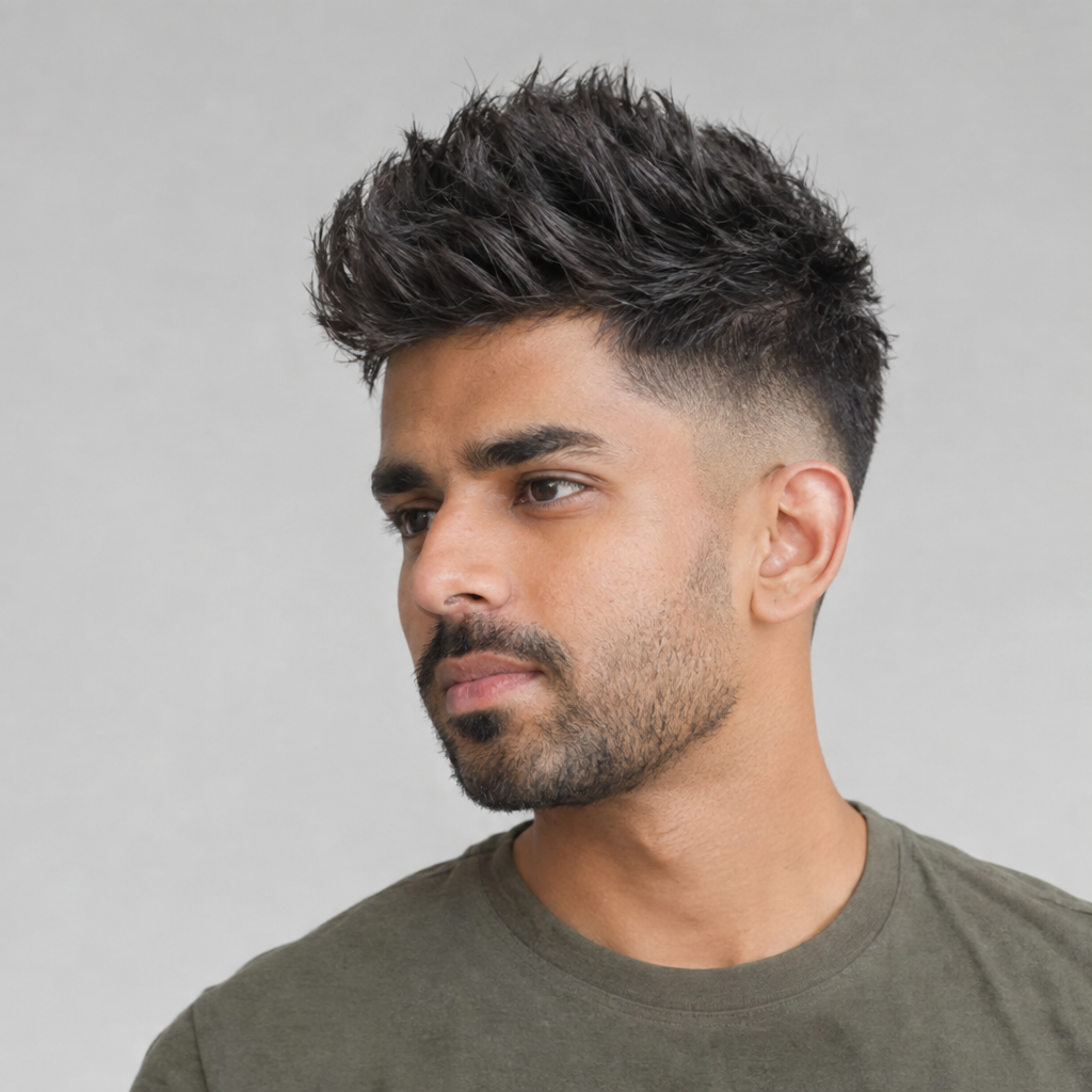 Faux hawk fade hairstyle for men
