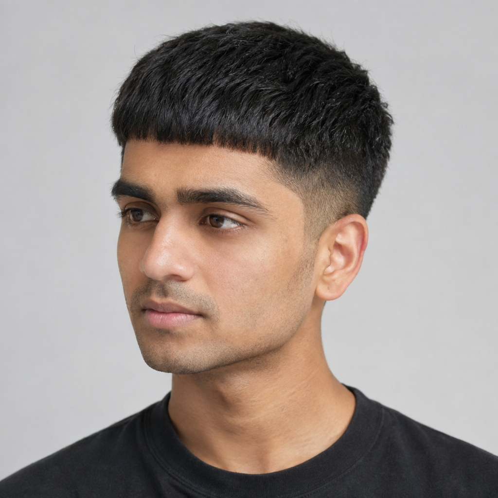 Caesar cut trending short hairstyle for men